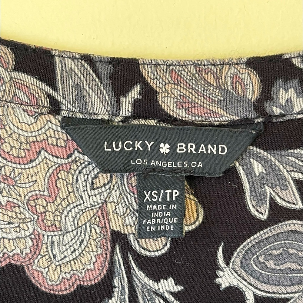 Lucky Brand Floral Tunic Top Size XS - Picture 5 of 7